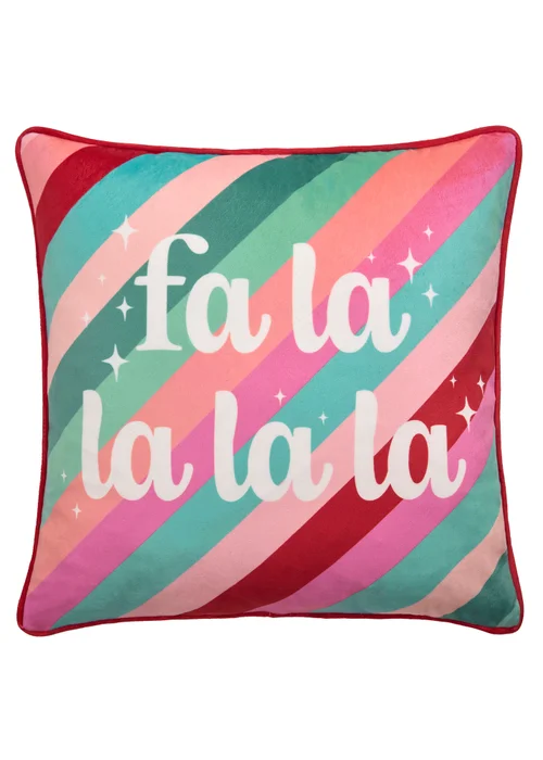 Fusion Fa La La Velvet Multi Colour Filled Cushion - 43W X 43D Image 2
