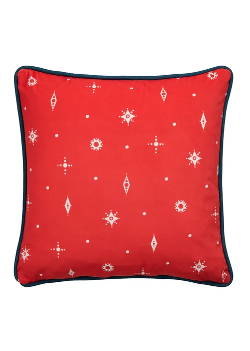 Fusion Merry Christmas Deer Velvet Green Filled Cushion - 43W X 43D Image 3