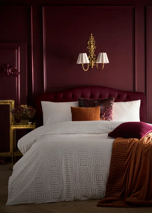 Laurence Llewelyn-Bowen Morris Major Chintz Burgundy Large Filled Cushion - 55 x 55cm Image 4