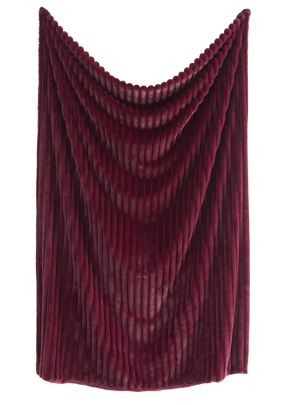 Appletree Morritz Soft Faux Fur Burgundy Bedspread - 130 x 180cm Image 2