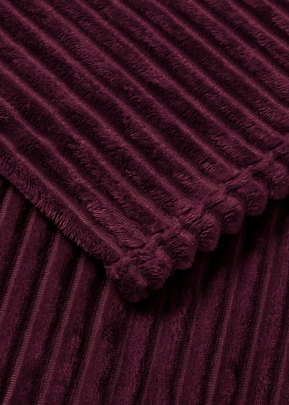 Appletree Morritz Soft Faux Fur Burgundy Bedspread - 130 x 180cm Image 4
