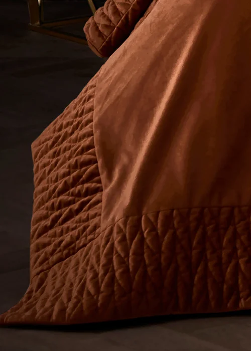 Laurence Llewelyn-Bowen Siena Velvet Spice Bedspread - 150 x 220cm Image 2