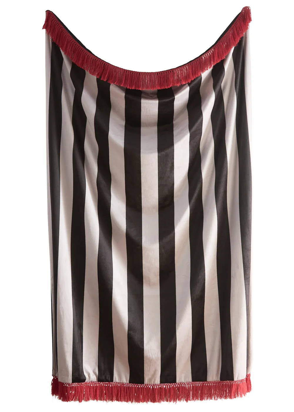 Laurence Llewelyn-Bowen Festivo Stripe Velvet Black Throw - 130 x 180cm Image 2