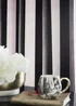 Laurence Llewelyn-Bowen Festivo Stripe Black Eyelet Curtains - 66W X 72D (168x183cm) Image 3