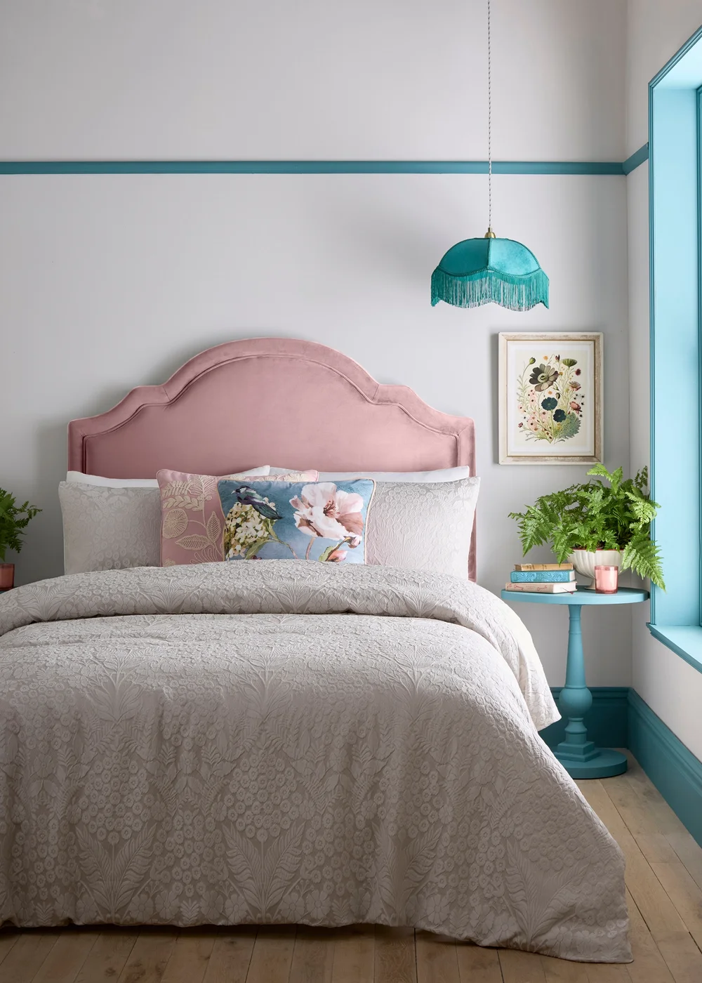 Appletree Toria Reversible Tufted Stone Duvet Cover Set - Double Image 5