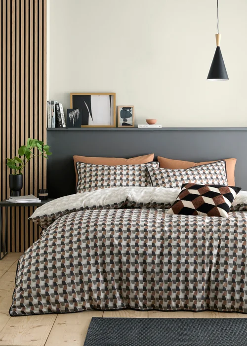 Appletree Jett Digitally Printed Brown Duvet Cover Set - Single Image 4