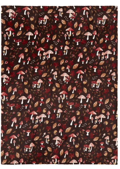 Fusion Woodland Dreams Soft Fleece Chocolate Throw - 120 X 150 Image 2