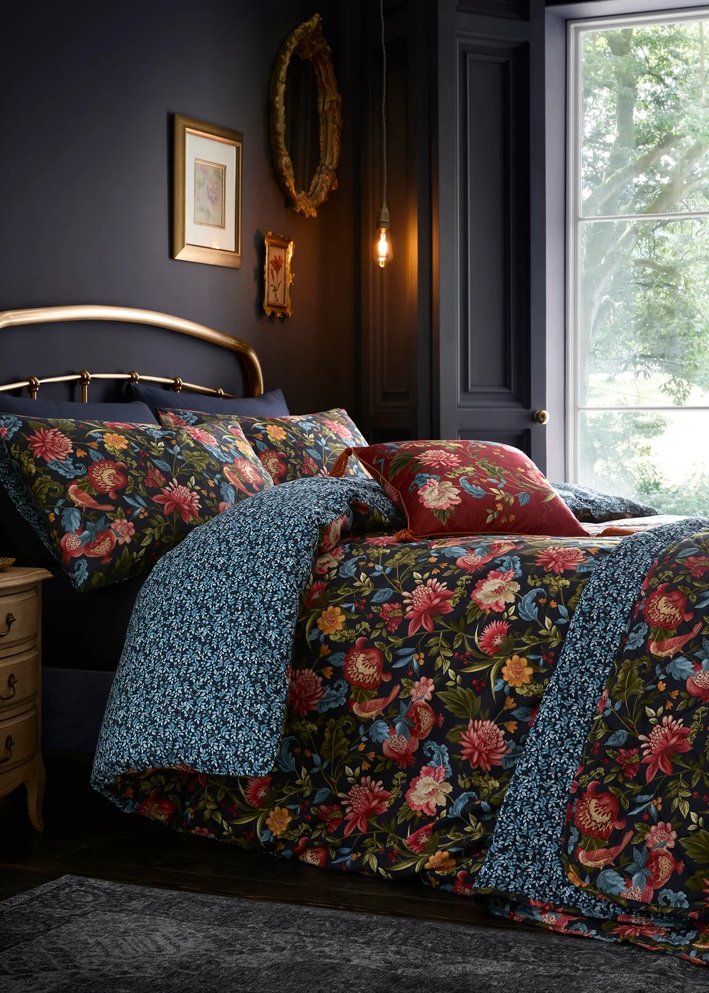 Dreams & Drapes Bejewelled Velvet Spice Filled Cushion - 43W X 43D Image 5