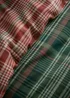 Dreams & Drapes Bennet Check Brushed Green Duvet Cover Set - Single Image 3