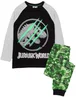 Vanilla Underground Jurassic World Kids Camo Logo Print Black PJs - Age 8-9 Years Image 5