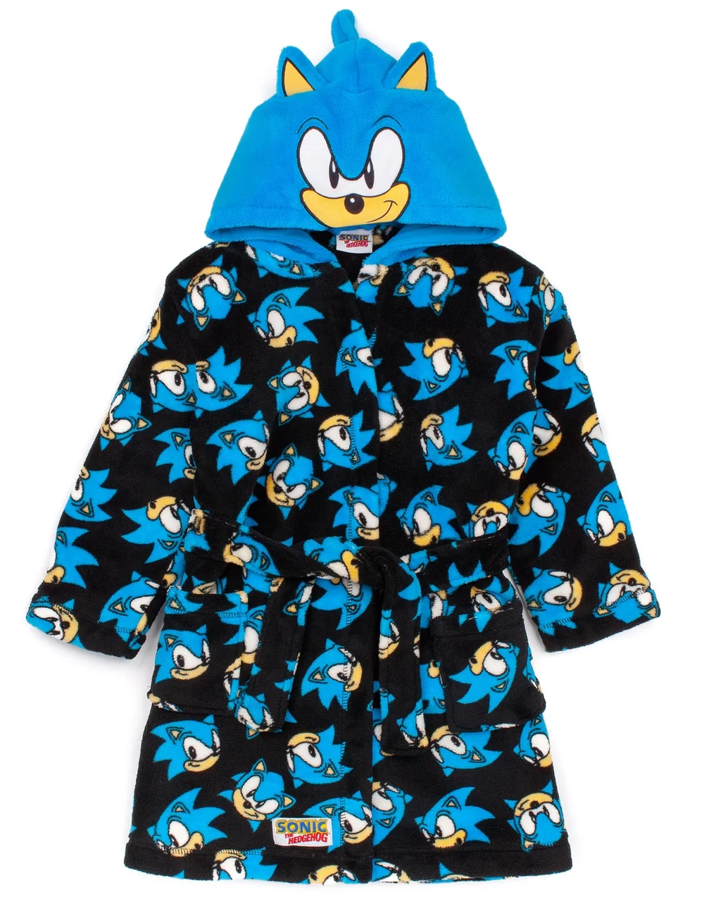 Sonic The Hedgehog Boys Blue Sonic Bathrobe (4 - 12 Years) - Age 11-12 Years Image 1
