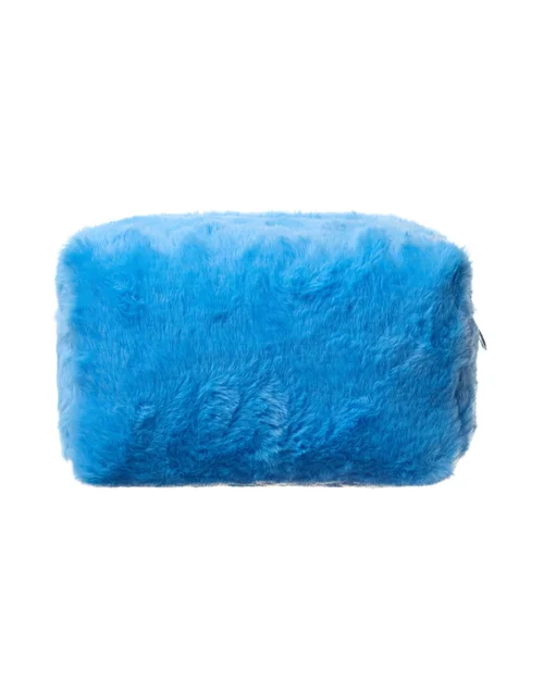 Disney Womens Blue Stitch Character Face Makeup Bag & Mirror - One Size Image 2