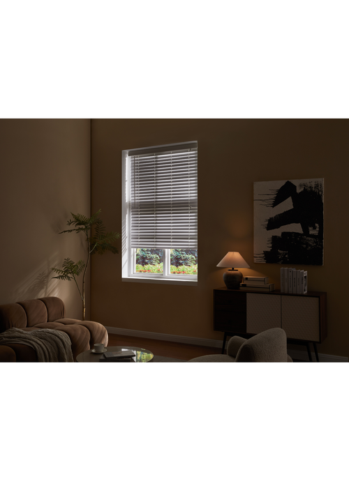 Little Black Book White Faux Wood Venetian (50mm) - 60x160cm Image 3