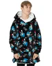 Sonic The Hedgehog Kids Black Sonic & Logo Blanket Hoodie - One Size Image 1