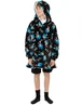 Sonic The Hedgehog Kids Black Sonic & Logo Blanket Hoodie - One Size Image 5
