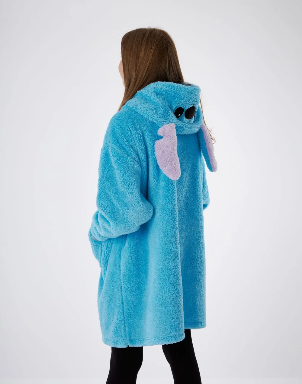 Vanilla Underground Disney Lilo & Stitch Kids Ears Blanket Blue Hoodie - Age 9-13 Years Image 2