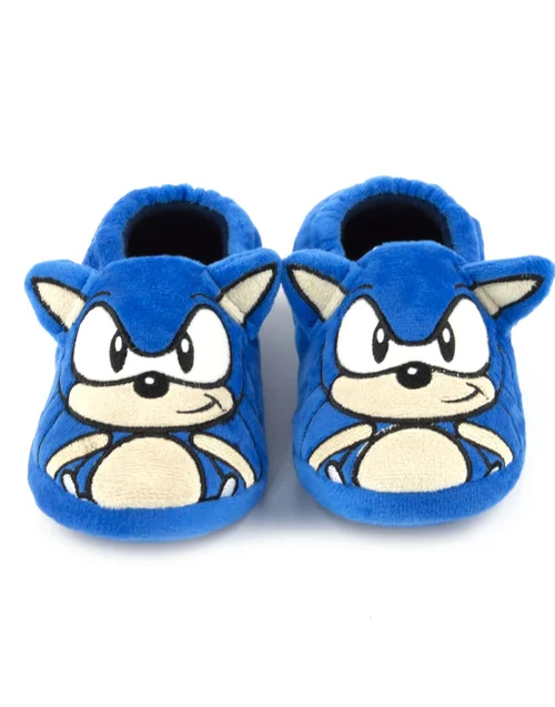 Sonic The Hedgehog Boys Blue 3D Slippers (9 Younger - 2.5 Older) - Size 2.5 Infants Footwear Image 2