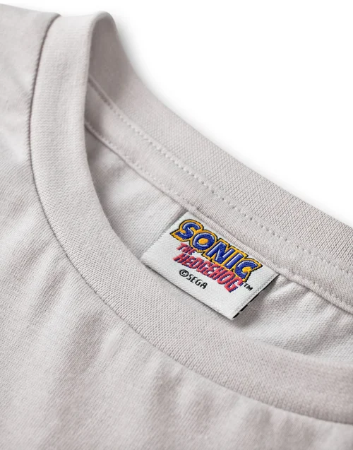 Sonic The Hedgehog Unisex Kids Grey Graffiti Long Sleeved T-Shirt (4 - 12 Years) - Age 5-6 Years Image 2