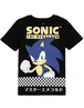 Sonic The Hedgehog Boys Black Japanese Text Print T-Shirt (3 - 14 Years) - Age 8-9 Years Image 1