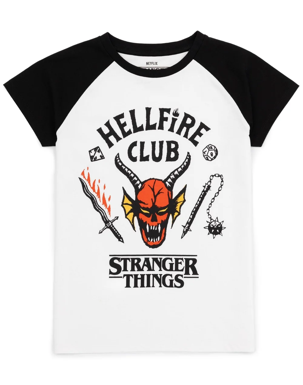 Vanilla Underground Stranger Things Kids Long Leg Black PJs - 7-8 Yrs Image 4