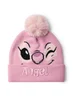 Disney Kids Angel Character Face Beanie & Gloves Pink Set - One Size Image 3