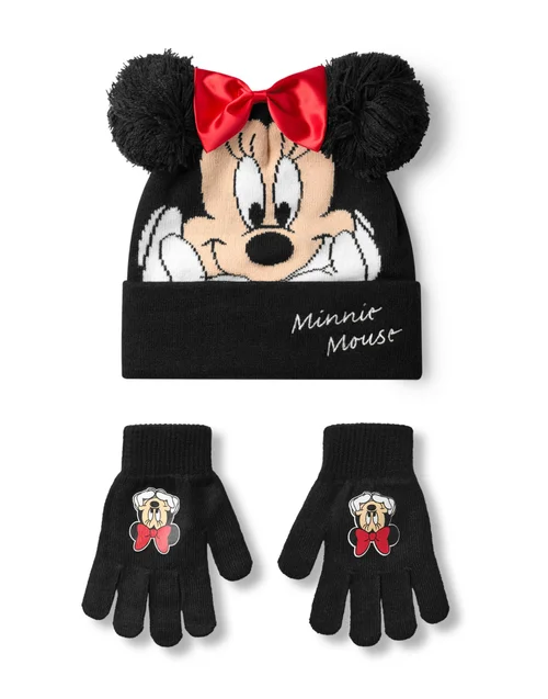 Disney Kids Multicoloured Minnie Mouse Beanie & Gloves Set - One Size Image 1