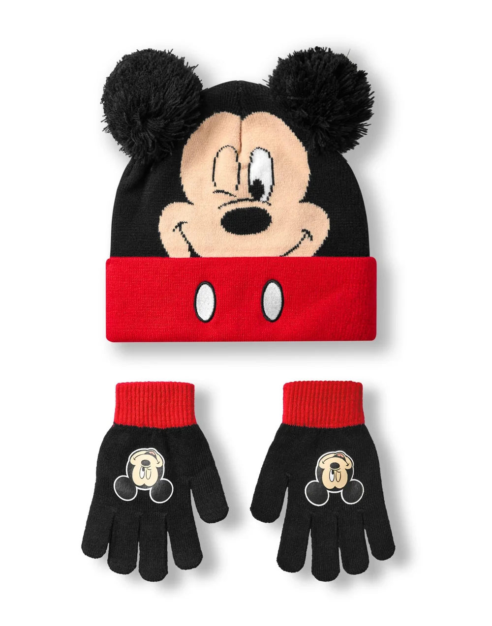 Disney Kids Multicoloured Mickey Mouse Beanie & Gloves Set - One Size Image 1