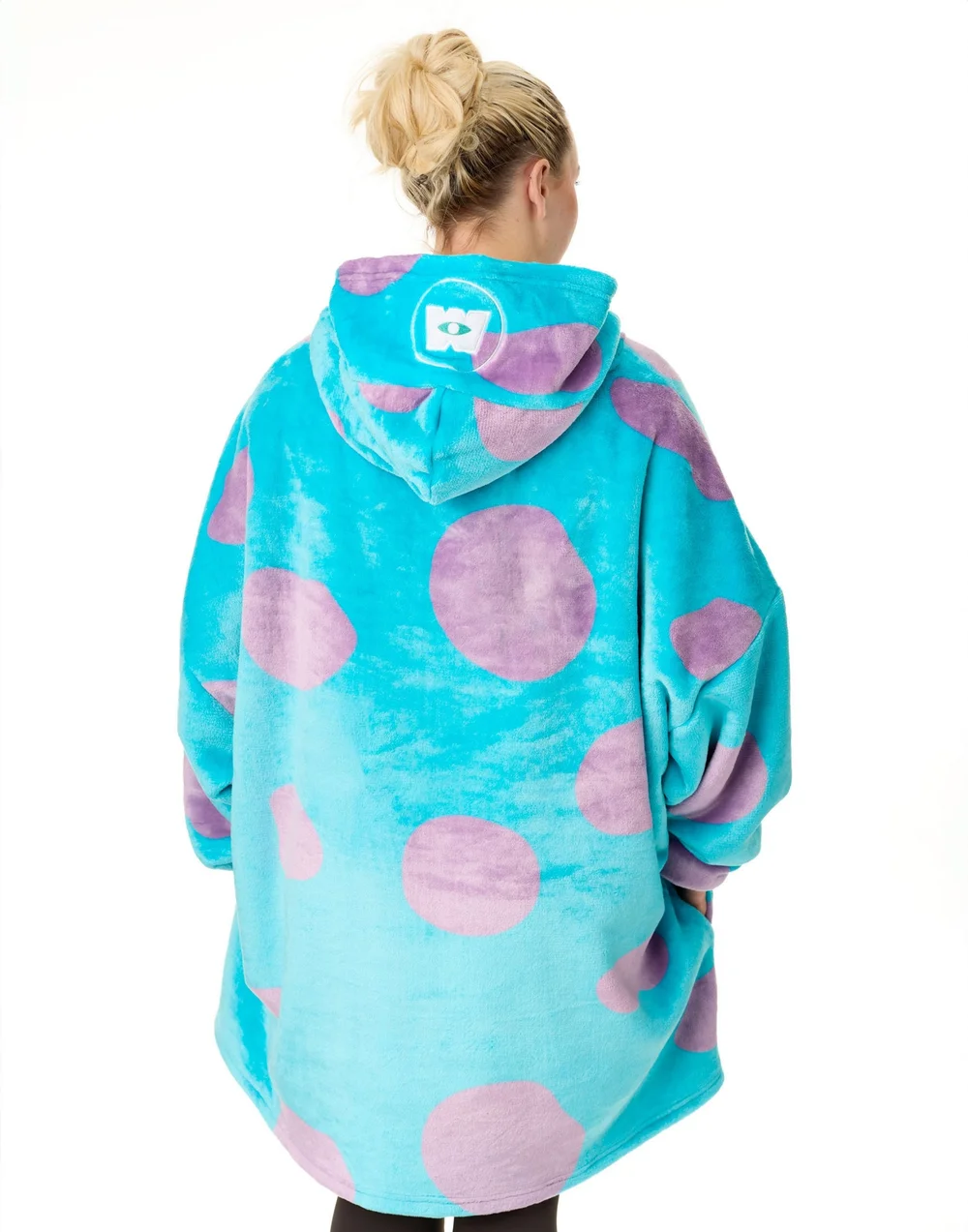 Disney Unisex Blue Monster Inc Sully Blanket Hoodie - One Size Image 2