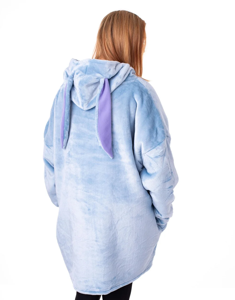 Vanilla Underground Disney Adults Eeyore Blanket Blue Hoodie - One Size Image 2