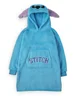Vanilla Underground Disney Adults Applique Ears & Lettering Blue Blanket Hoodie - One Size Image 4