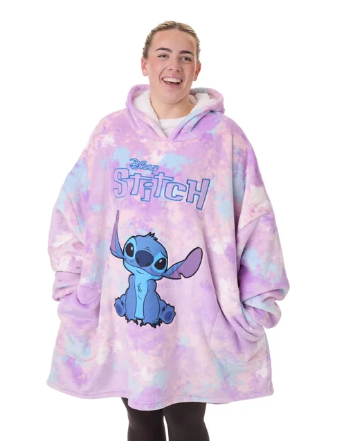 Vanilla Underground Disney Adults Multicoloured Stitch Blanket Hoodie - One Size Image 1