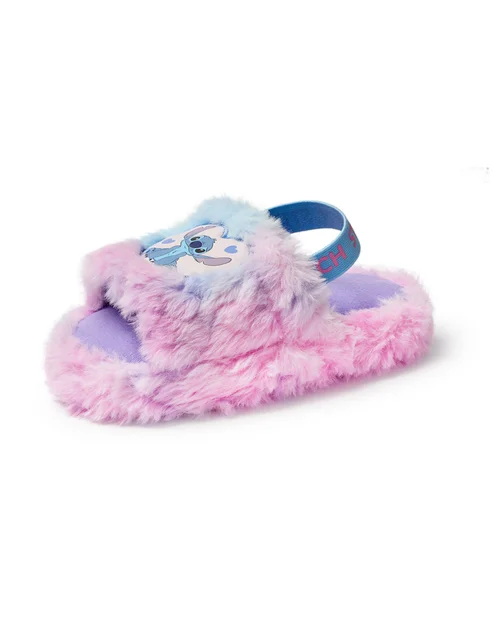 Vanilla Underground Disney Adults Multicoloured Fluffy Ombre Stitch Character Slider Slippers - Size 7-8 Image 3