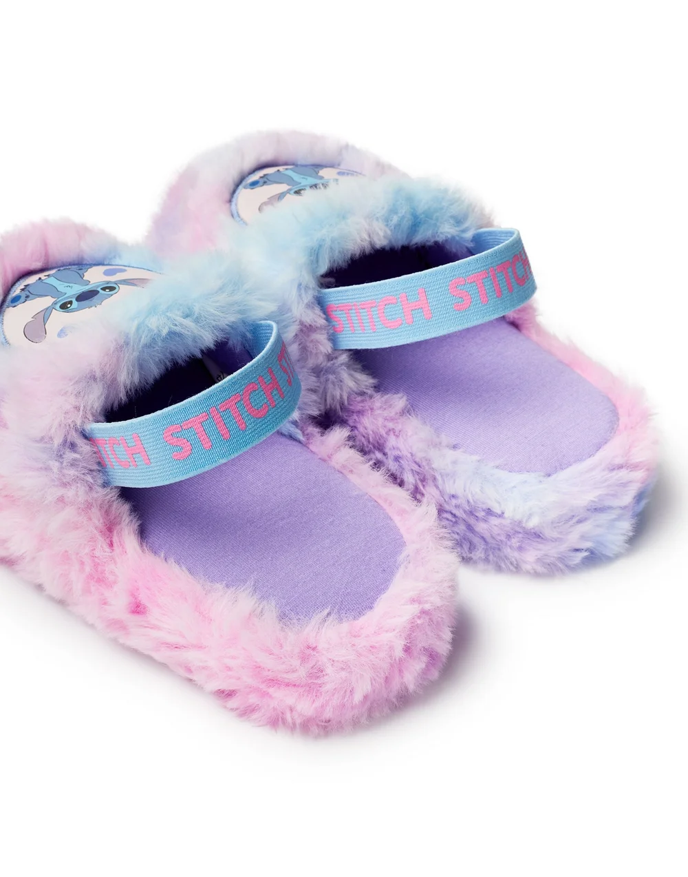 Vanilla Underground Disney Adults Multicoloured Fluffy Ombre Stitch Character Slider Slippers - 7-8 Image 5