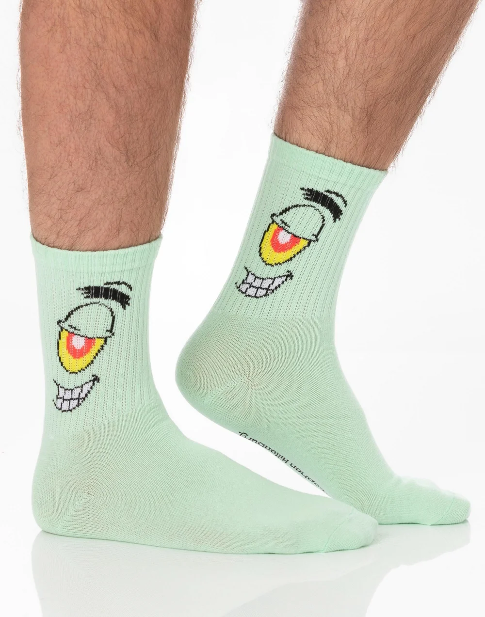 SpongeBob SquarePants Unisex Yellow Mutli-Character Calf Socks Set Of 5 - Size 4-8 Image 3