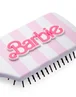 Barbie Womens Pink Retro Stripe Hair Brush & Scrunchie Set - One Size Image 5