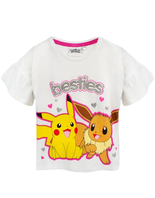 Pokemon Kids White Pikachu Eeevee Pyjama Set (3 - 12 Years) - Age 5-6 Years Image 3