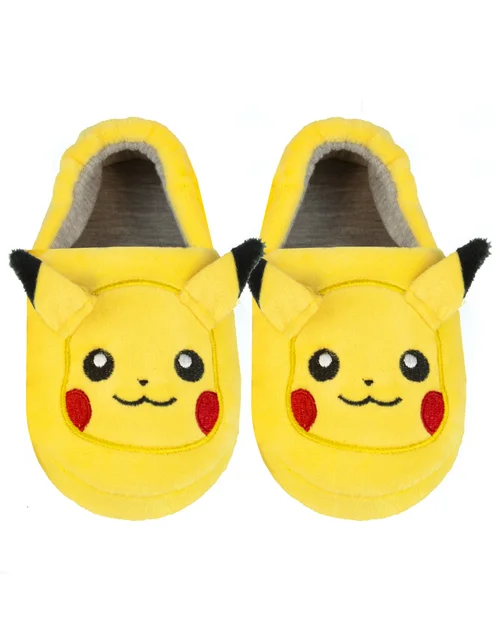 Pokemon Boys Yellow Pikachu Novelty 3D Slippers (10 Younger - 2.5 Older) - Size 1 Infants Footwear Image 2