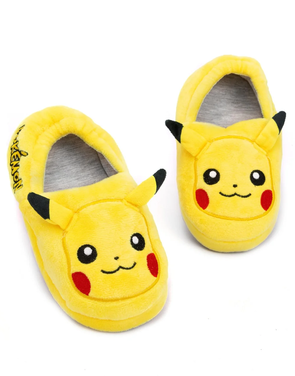Pokemon Boys Yellow Pikachu Novelty 3D Slippers (10 Younger - 2.5 Older) - Size 1 Infants Footwear Image 1