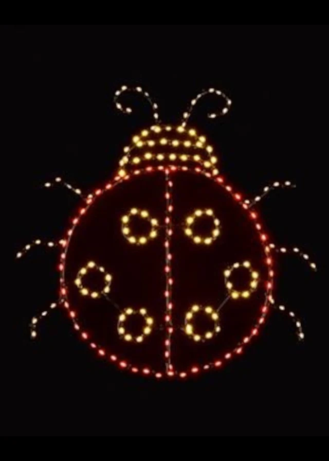 Premier Decorations White LED Lit Ladybird Motif Wall Sign