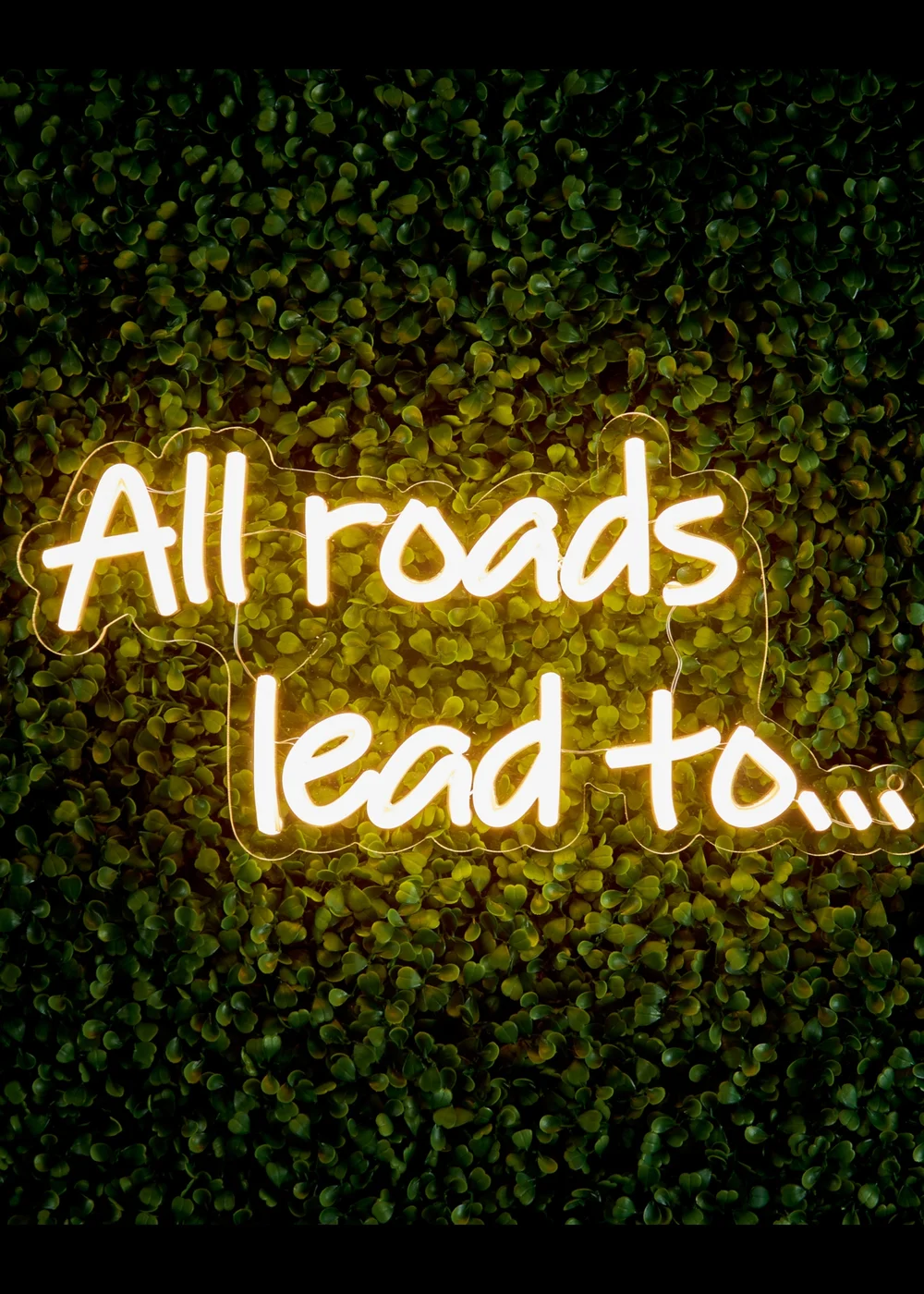 Premier Decorations White LED Neon All Roads Lead to… Wall Sign - One Size Image 1