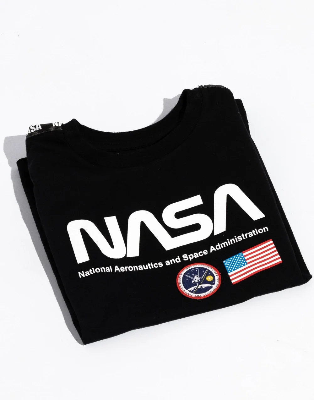 Vanilla Underground NASA Kids Black T-Shirt - Age 7-8 Years Image 2