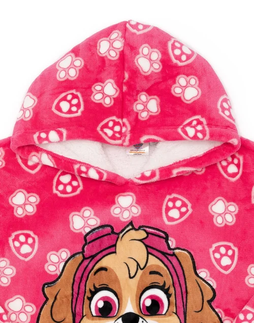 Vanilla Underground Paw Patrol Kids Pink Blanket Hoodie - 6-7 Yrs Image 2