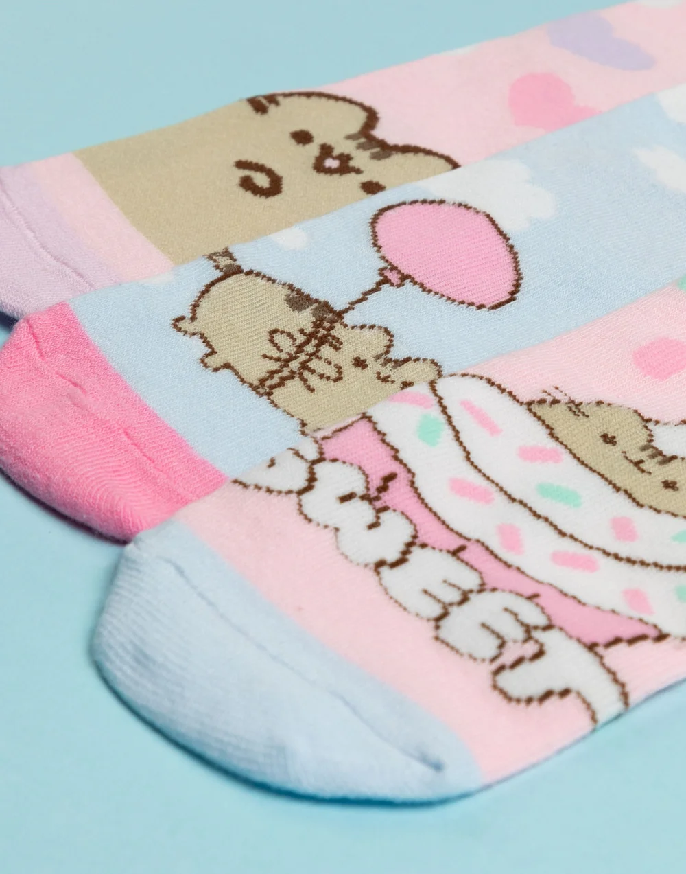 Pusheen Girls Multicoloured Calf Socks Set Of 5 (12.5 Younger - 6.5 Older) - Size 4-6.5 Image 2