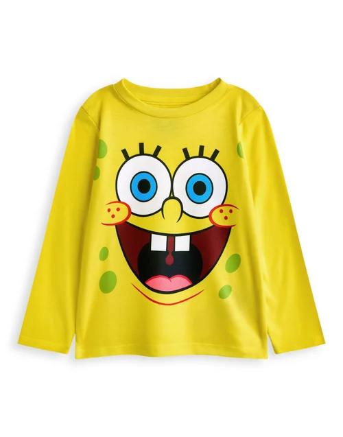 SpongeBob SquarePants Kids Multicoloured Pack Of 2 Pyjama Set (3 - 14 Years) - Age 5-6 Years Image 4