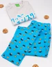 Vanilla Underground Sesame Street Adults Cookie Monster Japanese Text Blue PJs - Medium Image 2
