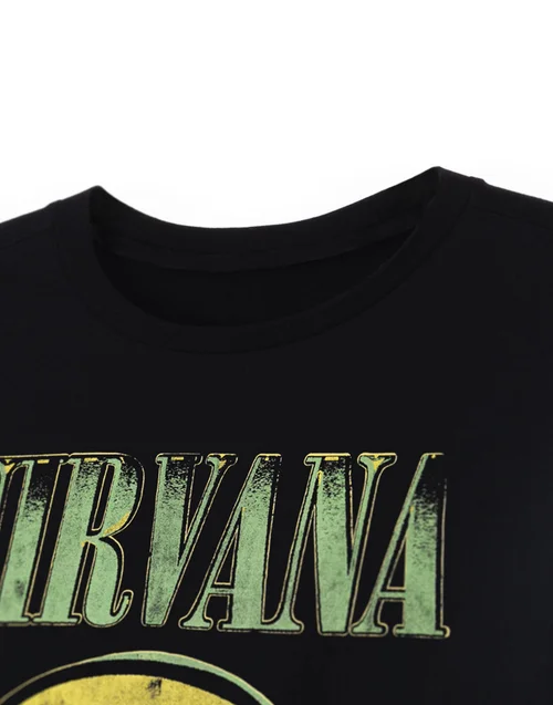 Vanilla Underground Nirvana Adults Classic Logo Black T-Shirt - XXL Image 3