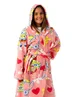 Vanilla Underground SpongeBob SquarePants Adults Hooded Pink Bathrobe - Medium Image 3