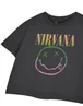 Vanilla Underground Nirvana Adults Rainbow Logo Grey Cropped T-Shirt - 3XL Image 5