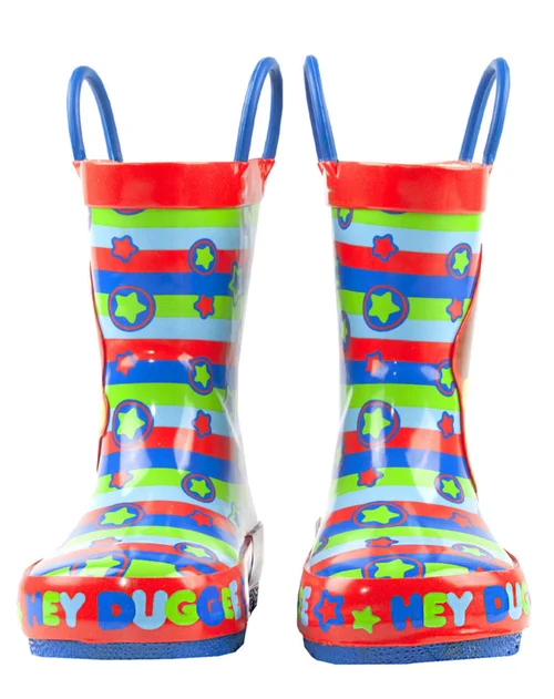Vanilla Underground Hey Duggee Kids Duggee & All-Over Icon Print Wellies Red - Size 5 Infants Footwear Image 3