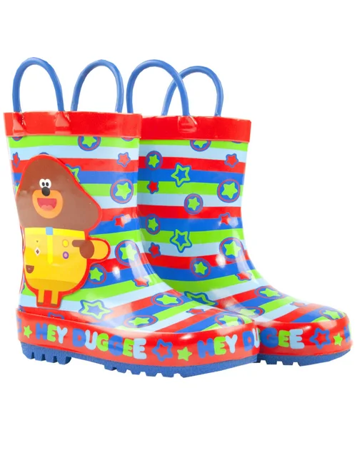 Vanilla Underground Hey Duggee Kids Duggee & All-Over Icon Print Wellies Red - Size 5 Infants Footwear Image 1